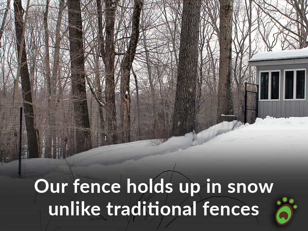 fence holds up in snow