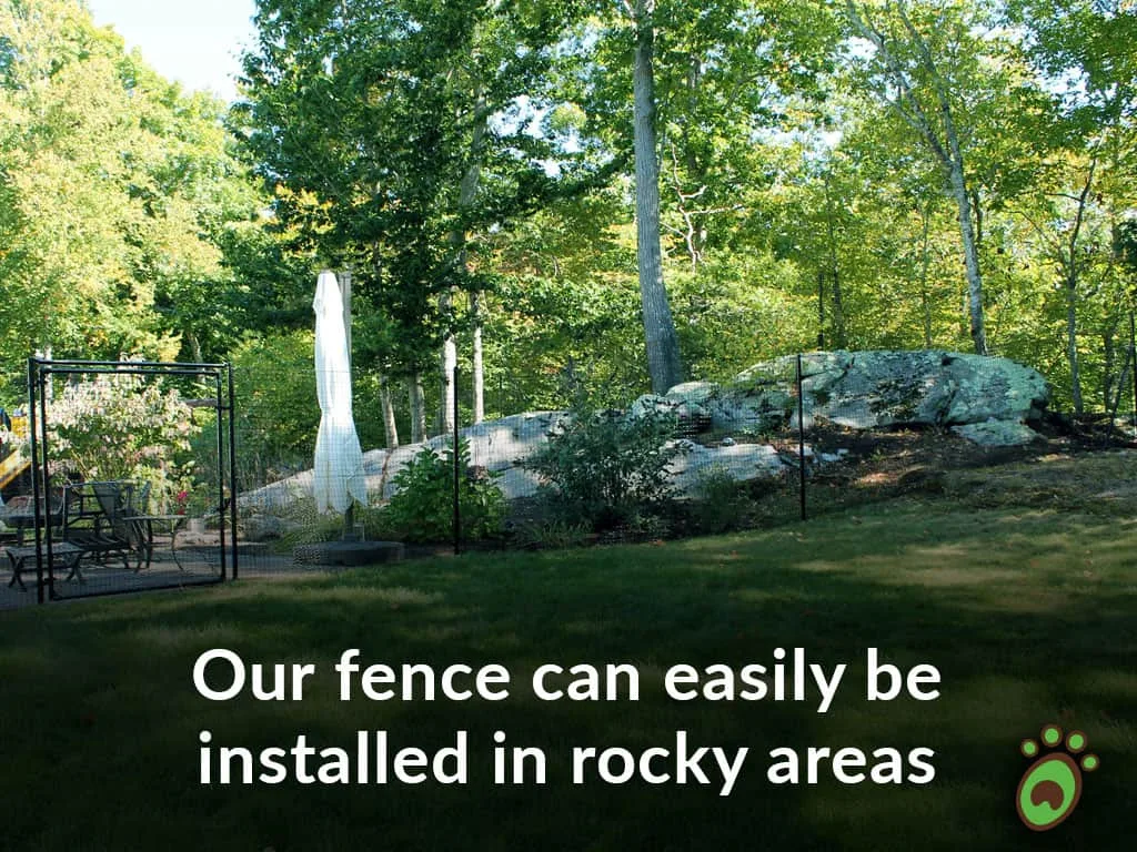 fence with gate big rock dog fence