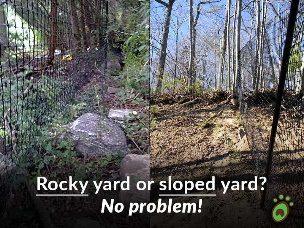 rocky or sloped yard