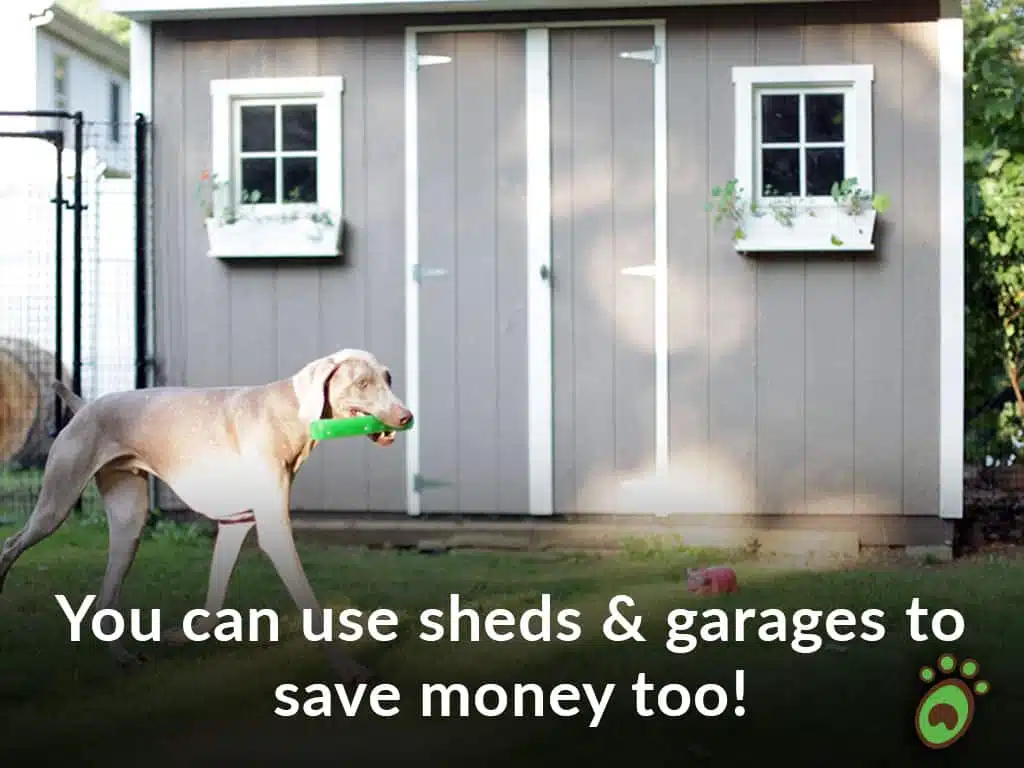 sheds and garages dog fence