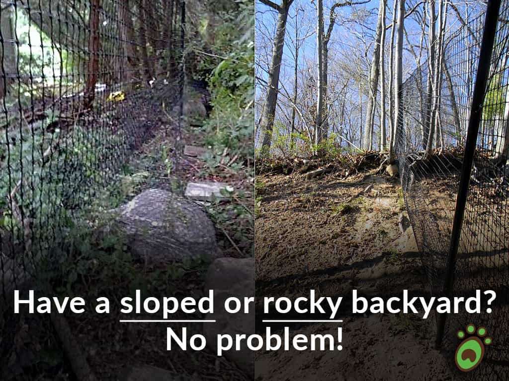 sloped or rocky backyard